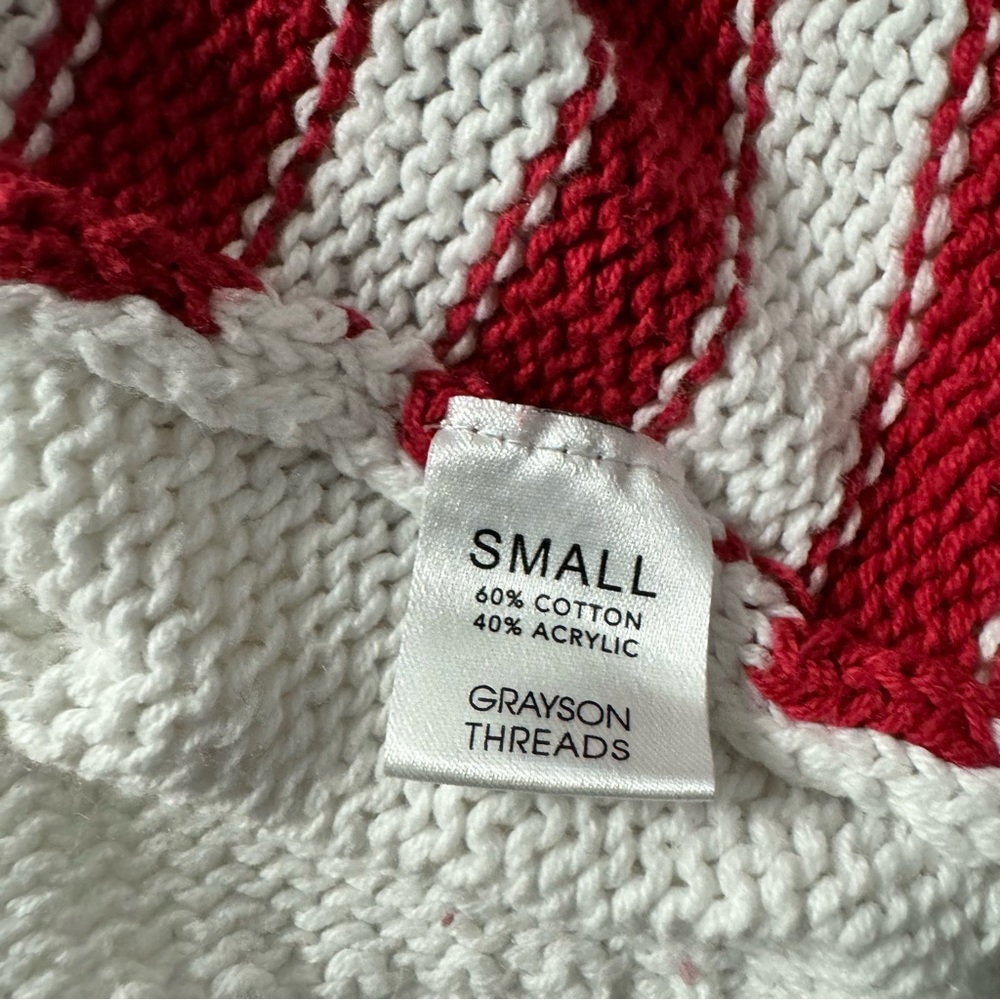 Grayson Threads Pull Over Cable Knit American Flag Novelty Sweater Graphic S - Picture 5 of 13
